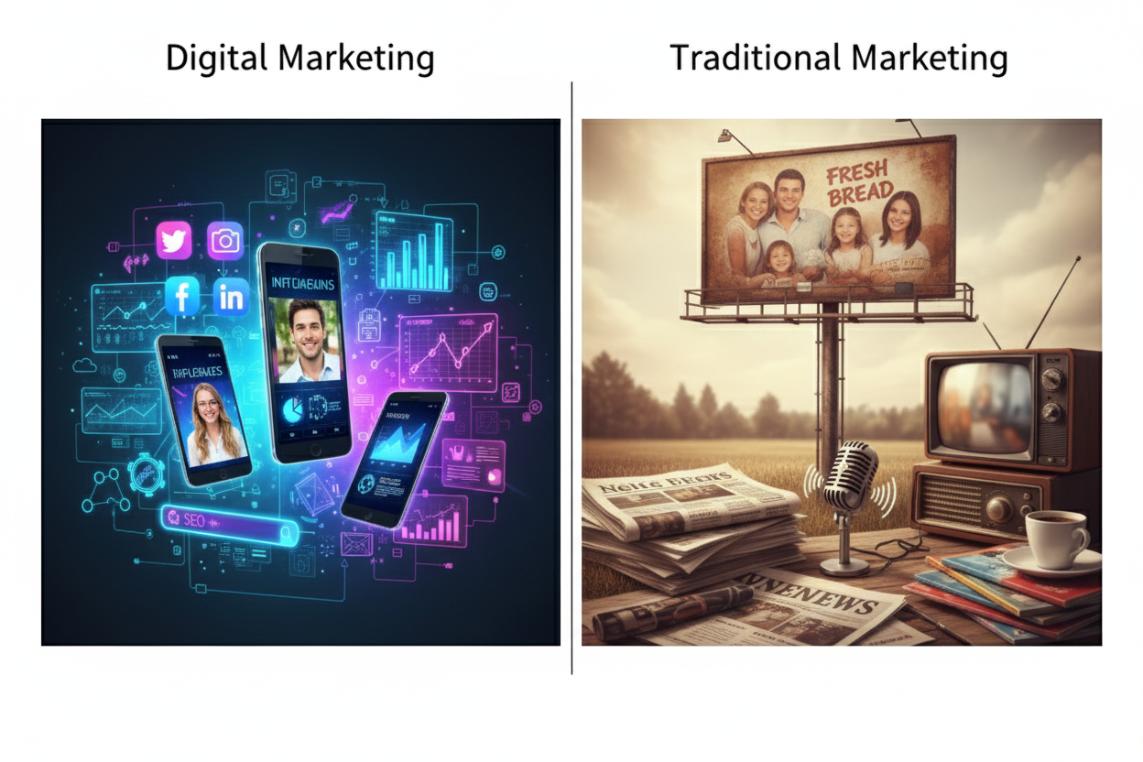 Traditional vs. Digital Marketing: A Comparative Analysis